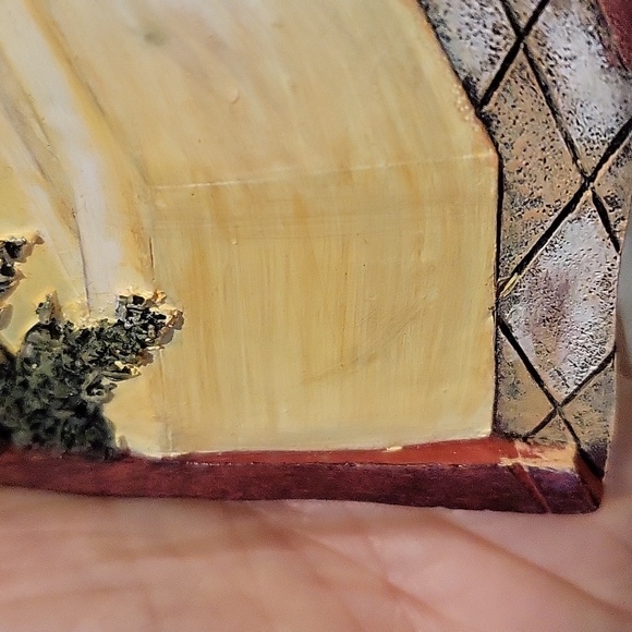 Signed C Winterle Olson bathtub bathroom resin wall art plaque 5.5" - Picture 16 of 16